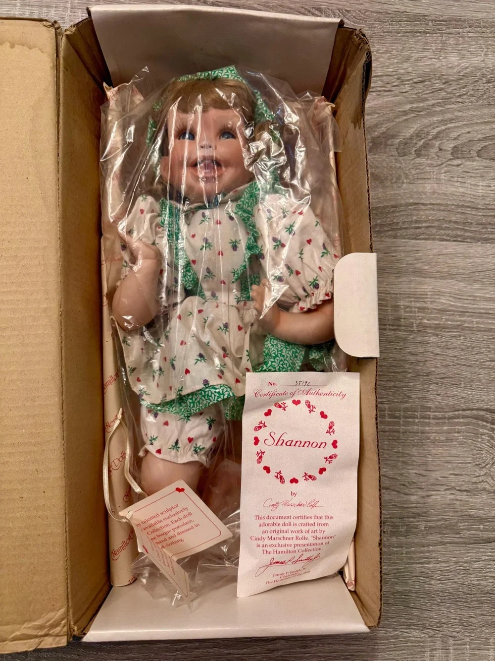 The Hamilton Collection “Shannon” Porcelain Doll by Cindy Marschner Rolfe, 1992